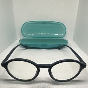 Zenni Optical Womens Round Eyeglasses Frames Blue Full Rim Plastic Clear Glasses